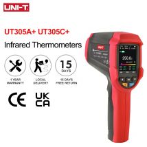 Termómetro infrarrojo Digital UNI-T, medidor de temperatura láser Industrial sin contacto, pirómetro, UT305C + UT305A +, 50-2200