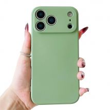 Ultradünne rutschfeste Abdeckung, grüne Hülle für iPhone 17, 16, 15, 14, 13, 11, 12 Pro Max, Mini-Luftkamera-Schutzlinse, einfache Handyhülle