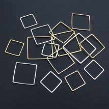15 20 25 mm Messing geschlossener quadratischer Ring Ohrring Drähte Creolen Anhänger Verbinder Ringe für DIY Schmuckherstellung Zubehör Zubehör