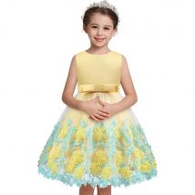 Sommer Blume Mädchen Party Kleider Brautjungfern Hochzeit Tüll Geburtstag Prinzessin Kinder Kleid für Mädchen Festzug Kleid Kinder Kleidung