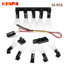 10 szt. Terminal Led reflektor MOC lekka lampa stołowa wielofunkcyjny DIY reflektor czarny klocek 1219