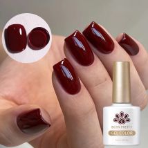 BORN PRETTY 10ml ANCORA Red Series Gel Smalto per unghie Inverno Rosso scuro Glitter Nail Art Smalto Semipermanente Soak Off UV LED Gel