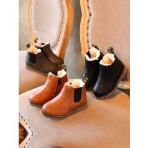 2021 limited Winter Rain Boots Short Boots Big Boy Children's Shoes Boys Short Boots England Leather shoes Girls Boot New botas