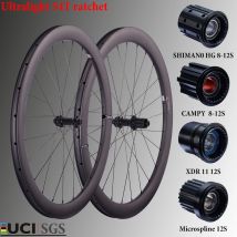 CSC Ghiaia bicicletta Ruote in carbonio 700C 54T Cricchetto Center Lock Freno a disco Ruote in carbonio per bici da corsa 1280g Ultraleggero UCI