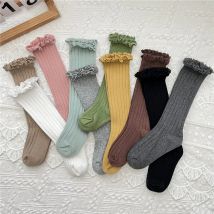 Rüschen Kinder Kniestrümpfe Baby Mädchen Kleinkinder Lange weiche Baumwollsocke Spitze Blume Kinder Schuluniform Socken für 0-8 Jahre