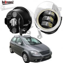 2X30W Angel Eye Nebel Licht Montage Für Volkswagen VW Golf Plus Mk5 2004-2008 LED Auto Externe objektiv Nebel Tagfahrlicht DRL 9006