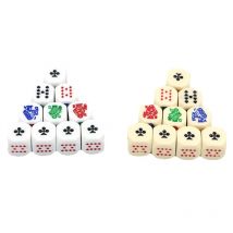 10pcs/pack Acrylic Carving Dice 16mm Tooth Yellow White #16 Round Corner High Quality Boutique Poker Dice
