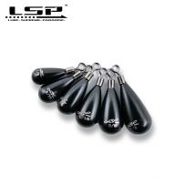 LSP Rig Sinker Säulenförmiges Zubehör Köder Angelplatinen Drop Angelzubehör Schwarz Angelgewicht Tungsten Drop Shot
