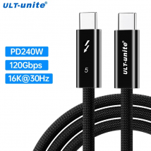 Cavo USB C Thunder-bolt 5 da 4 piedi Cavo USB tipo C da 120 Gbps 240 W per MacBook iPad pro Docking SSD Hub eGPU Trasferimento dati ad alta velocità