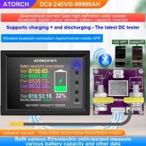 DC 8-240V 100A 200A 300A 400A 500A 600A 1000A Batterie Tester Spannung Strom RVS Meter Batterie Coulomb kapazität Anzeige