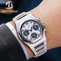 2025 BETTIMER 8002 Mechanische Armbanduhr ST1903 Luxus Herren BGW-X1 Blaulichtuhren Edelstahl 100 m wasserdichte Uhr