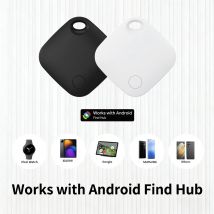 Smart Tag Android per Google Find Hub, Suono Potente 90dB, Batteria Sostituibile, Localizzatore Bluetooth Anti-Smarrimento per Chiavi, Borsa, Portafoglio