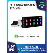 Android Radio for VW Volkswagen Caddy 1996-2003 Car Multimedia Android Auto Stereo 1 Din Head Unit Carplay Autoradio BT WIFI