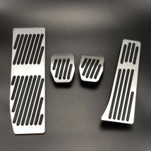Almohadillas de Pedal de reposapiés de freno de combustible de Gas acelerador antideslizante sin perforación para BMW 1,3 Series X1 E39 E46 E87 E90 E91 E92, estilo de coche