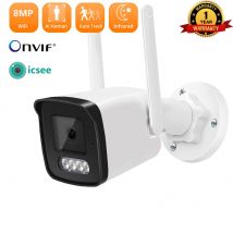 PANEPO 8mp hoch auflösende drahtlose wifi ip kamera farbe nachtsicht im freien wasserdicht ai menschliche erkennungs unterstützung onvif icsee