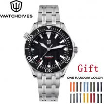 Watchdives 39 mm Uhr WD007ST NTTD NH35 Automatikwerk Gewölbtes Saphirglas C3 leuchtende Uhren 200 m wasserdichte Herren-Taucheruhr
