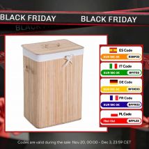 Homcom Cesto portabiancheria pieghevole con coperchio Secchio portabiancheria rettangolare