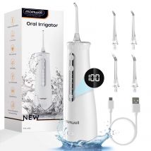 Idropulsore senza fili con 4 punte a getto 4 modalità Filo interdentale portatile ricaricabile da 260 ml IPX7 impermeabile per la cura delle gengive