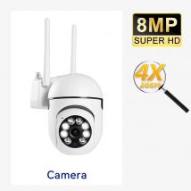 PEGATAH 8MP 2.4G Wifi IP Outdoor Security Cam PTZ Camera 4X Zoom Camera AI Human Tracking HD Color Night Vision Alarm Camera