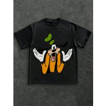 Disney Fröhliche Go0fy Lächeln T Shirt Sommer Casual Baumwolle männer T-shirts Übergroßen Shirt Frau Männer Kleidung Y2k Damen Kleidung