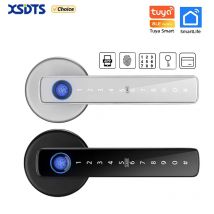 XSDTS M5 Tuya BLE Fingerabdruck-Türschloss, digitales elektronisches Schloss mit Passwort/Schlüssel/IC-Karte/Smartlife/Tuya APP entsperren