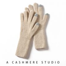 MERRILAMB Autumn Winter Gloves Women High Quality Cashmere Knit Soft Warm Touch Screen Mittens Stretch Solid Full Finger Guantes