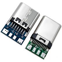 TYPE-C Plug-In Vierkern 2-4Pin Stecker Kopf Stecker mit Platine Datenübertragung Kabel USB 3.1