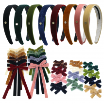 A10 New winter velvett  bow elegant headband fashion children hairband hair accessories baby clip OEM