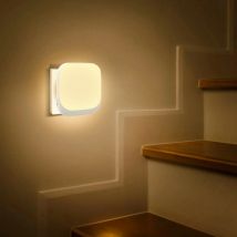 1-teiliger Nachtlichtstecker mit Dämmerungssensor, stufenlos einstellbare Helligkeit, sehr gut für Treppen, Schlafzimmer, Küchen