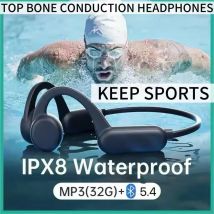 for shokz Auriculares Inalámbricos para Deportes al Aire Libre con Conducción Ósea, Bluetooth, Resistentes al Agua IPX8, con 32G de RAM, Reproductor de Música MP3