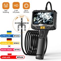 360 °   Kierownica przemysłowa kamera endoskopowa 8mm 5 "ekran IPS boroskop inspekcyjny z