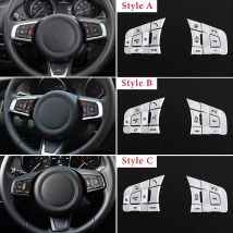 Für Jaguar XE XF F-PACE E-PACE F-TYPE Aluminium Legierung Auto Lenkrad Taste Pailletten Dekorative Schutz Aufkleber Zubehör