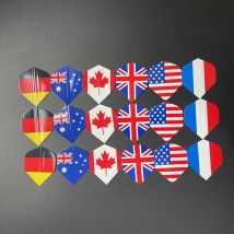 60 pcs of standard 6 national style dart wings - professional steel and soft-pointed dart accessories for use