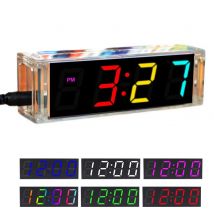 Kolorowy zestaw zegara cyfrowego DIY Wyświetlacz Data Tydzień Alarm temperatury Projekt lutowania Praktyka uczenia się Lutowanie Zestaw elektroniczny Diy