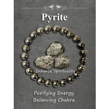 Natural Pyrite Stone Bead Bracelet for Wealth Abundance Confidence Boost Positive Energy Flow & Protective Empowerment Jewelry