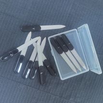 10 Stück Edelstahl Dual Nagelfeilen Metall Schleiffeile Pediküre Pflege für professionelle Finger Zehen Nagelpflege Maniküre Werkzeuge Kits