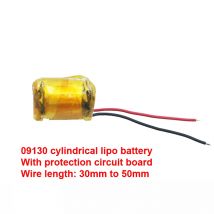 09130 60mAh 3.7V piccola batteria ricaricabile Lipo cilindrica per auricolare TWS