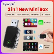 Verkabelt mit Wireless Carplay Android Auto Adapter Smart Dongle Plug and Play WiFi Auto Connection für MG Renault VW Toyota Hyundai