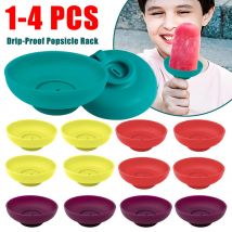 1/4pcs tropfen freier Eis am Stiel halter in Lebensmittel qualität Silikon gefrieren Eis Eis am Stiel Halter tropfen feste Eis am Stiel Rack Eis schale für Kinder