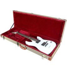 Hartschalenkoffer für E-Gitarre, stabile Gitarren-Aufbewahrungsbox, Hartschalen-Tragetasche, Instrumentenschutz aus Holz für E-Gitarre