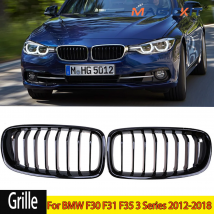 Griglia a rene anteriore adatta per BMW F30 serie 3 320i 328i 330i 12-2018 Accessori AUTO nero