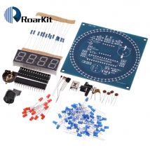 Rotierende LED-Anzeige Alarm elektronische Uhr DIY Kit Fall Shell Licht regelung Temperatur ds1302 c8051 mcu Modul stc15w408as