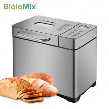 Biolomix Edelstahl 1KG 19-in-1 Automatische Brot Maker 650W Programmierbare Brot Maschine mit 3 loaf Größen Obst Mutter Dispenser