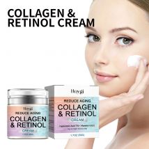 Kollagen-Glutathion-Gesichtscreme, verbessert die Hautelastizität, reduziert feine Linien, straffend, Lifting, Reparatur, Hautbarriere, Retinol-Creme, 50 g