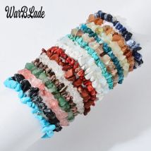 Nuove donne bracciali braccialetti braccialetto di pietra preziosa naturale irregolare Stretch Chip perline pepite bracciali braccialetti braccialetto di cristallo