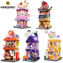 Keeppley Colorful Street View Season 5 Building Blocks divertenti modelli di costruzione giocattoli assemblati regali creativi decorazione della casa