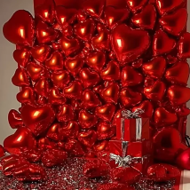 50Pcs,18/10/5 Inch Red Heart Balloons Love Heart Shape Balloon For Birthday Wedding Christmas Party Decoration Birdal Shower
