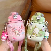 630ml Sanrio tragbare Kawaii Tassen Kuromi Thermo tasse niedlichen Cartoon Cinna moroll meine Melodie Edelstahl Wasser flasche Mädchen