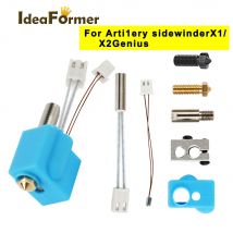 Per stampante 3D artiglieria Hotend 24V 64W Kit assemblato J-Head ugello da 0,4 mm 1,75 mm per stampante 3D Sidewinder X1/X2/Genius