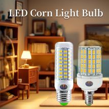 E27 LED-Lampe, AC 220 V-240 V, E14-Maisbirne, 5730 SMD, 360 Abstrahlwinkel, Glühbirnen für Zuhause, Ersatz für Halogen-Kronleuchter-Raumleuchten